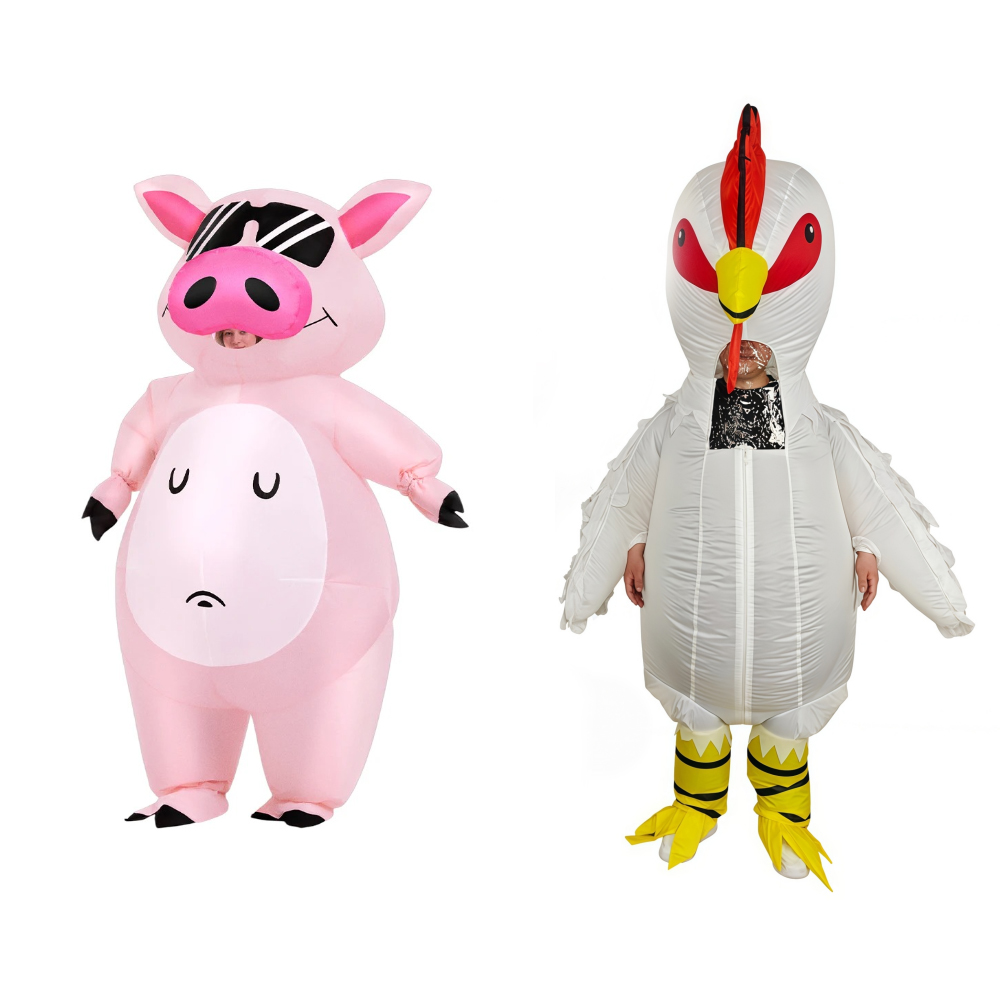 Cocktail Shaker Set - Cartoon-Tier-Ferkel-Aufblasbares Kostüm Anime Rosa Anzug Karneval